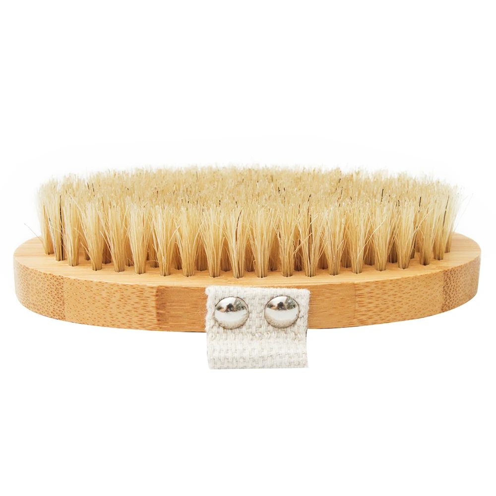 Горячая сухая кожа мягкая натуральная щетина спа щетка деревянная Ванна Душ тела