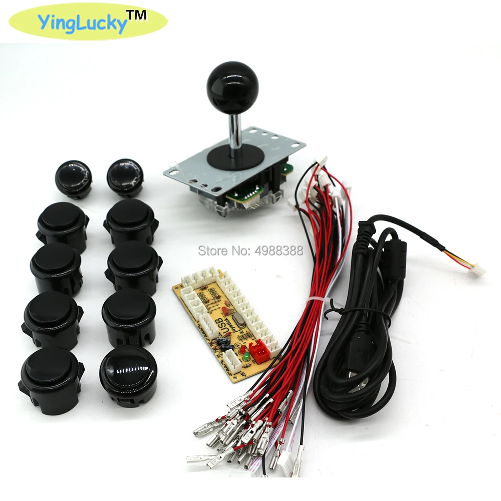 Yingluck аркада джойстик Kit нулевой задержкой Аркады DIY Kit USB энкодера ПК Аркада Sanwa Кнопки джойстика кабели аркадная игра для маме