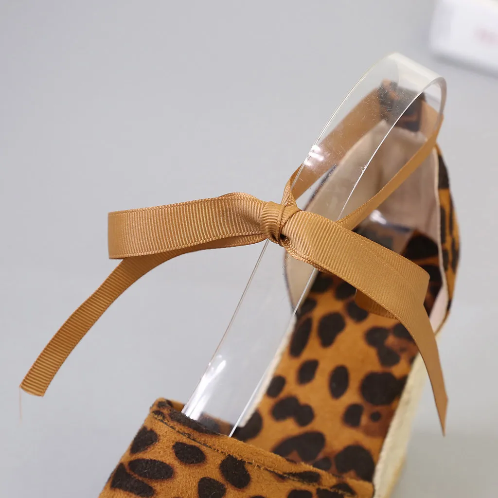 Женские Дышащие пляжные сандалии с открытым носком повседневные леопардовые