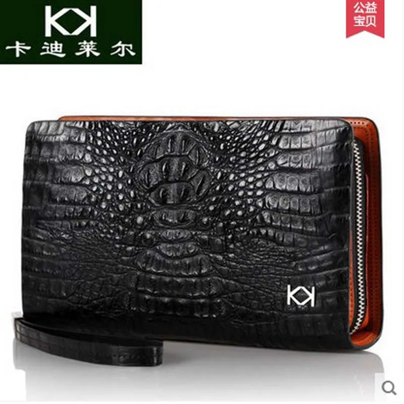 

KADILER new hot free shipping crocodile handbag leather men bags large capacity man purse business and leisure travelers