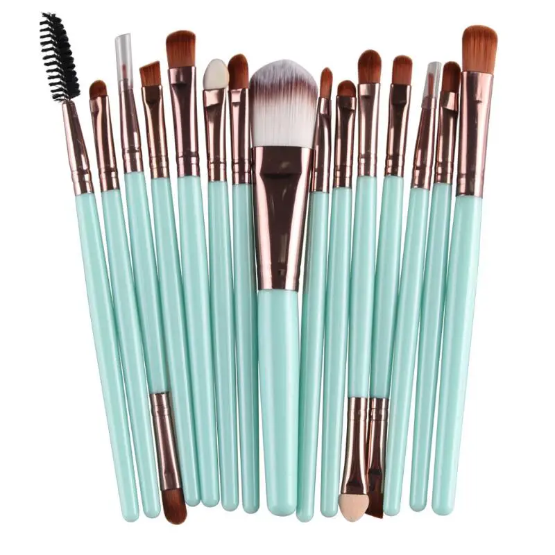 Набор кистей для теней 15 шт. набор растушевки макияжа бровей 19 стильных