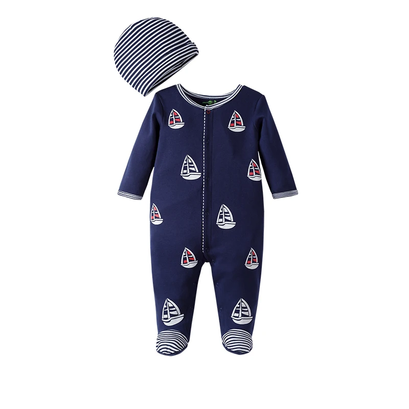 Симпатичный Детский комбинезон для новорожденных 2 шт./компл. 100% хлопок Детская