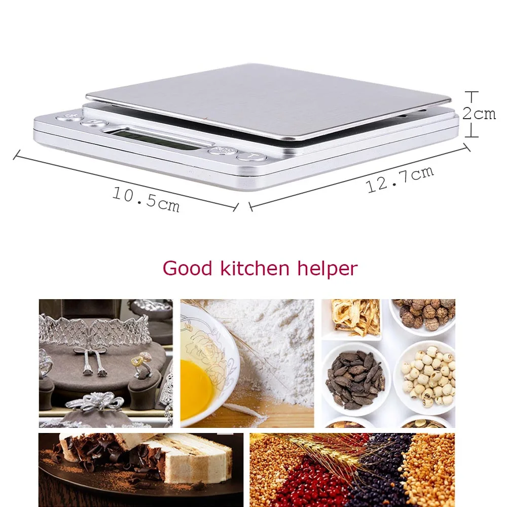 LCD точность ювелирной шкалы цифровые кухонные весы Мини Карманные электронные из