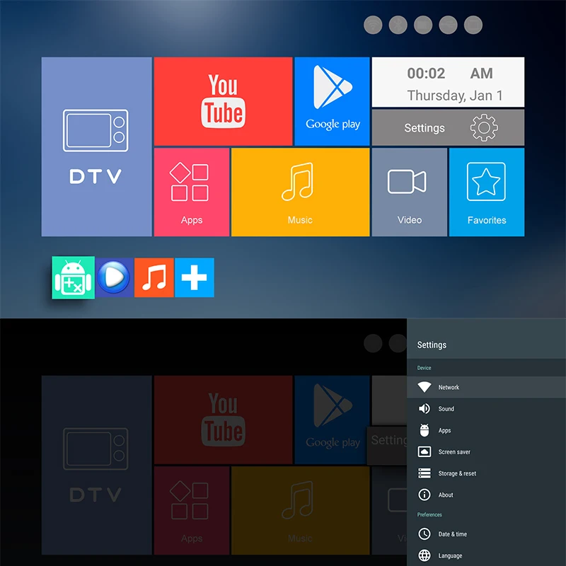 ТВ-приставка HD спутниковая с Android 7 1 поддержка IPTV Amlogic S905D DDR Гб Flash 8 ГБ 4k DVBS2 |