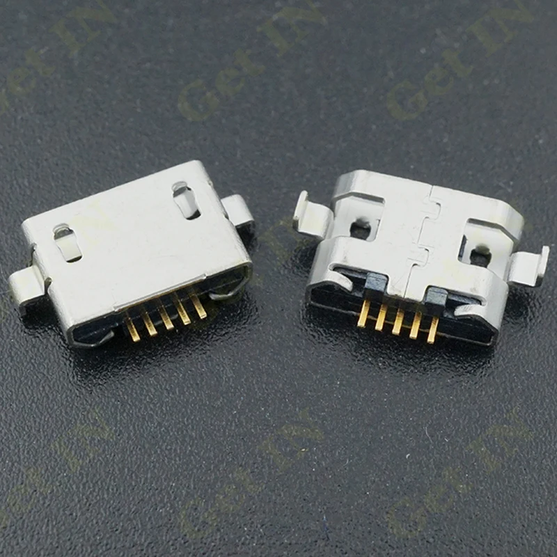 10 шт. 5pin Женский Micro USB разъем dip 2 фиксированные ножки широко используется в
