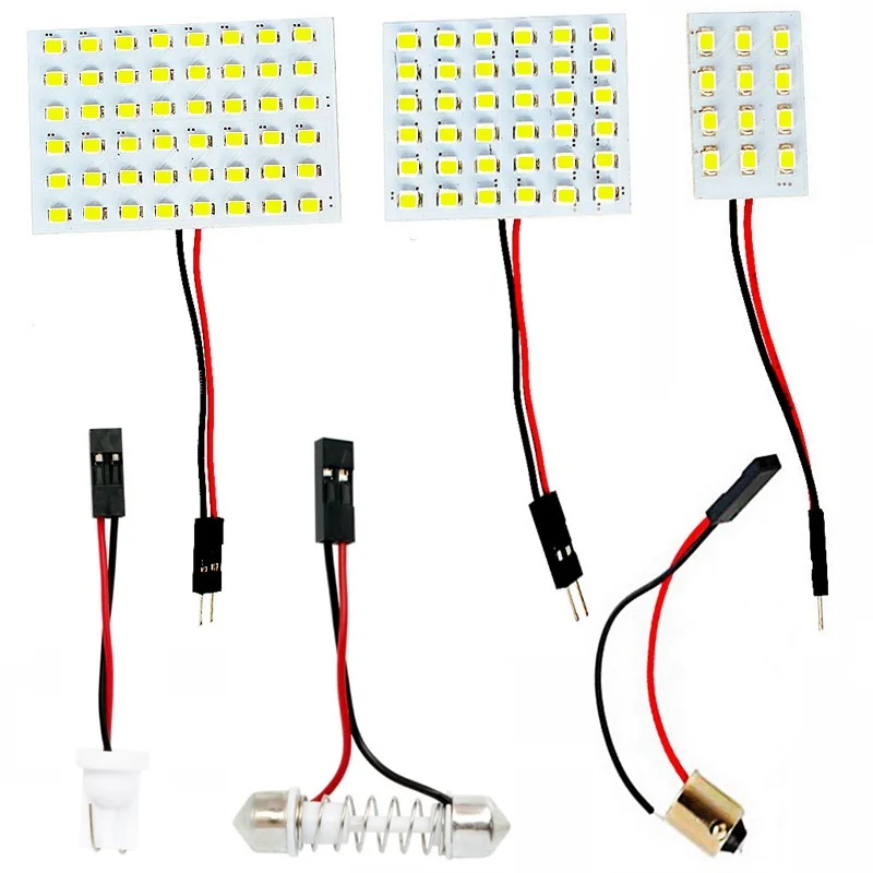 12 36 48 SMD 2835 LED авто купольный панельный светильник Интерьер автомобиля лампа для