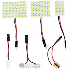 12 36 48 SMD 2835 LED авто купольный панельный светильник Интерьер автомобиля лампа для чтения крыши лампа с T10 W5W BA9S C5W Festoon 3 адаптер база