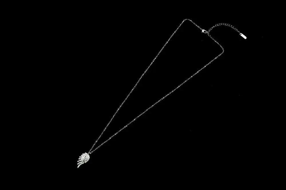 Women Choker Necklaces Gothic Feather Angel Wing Pendants Necklace Silver Tone Kettingen Kolye Jewelry | Украшения и аксессуары