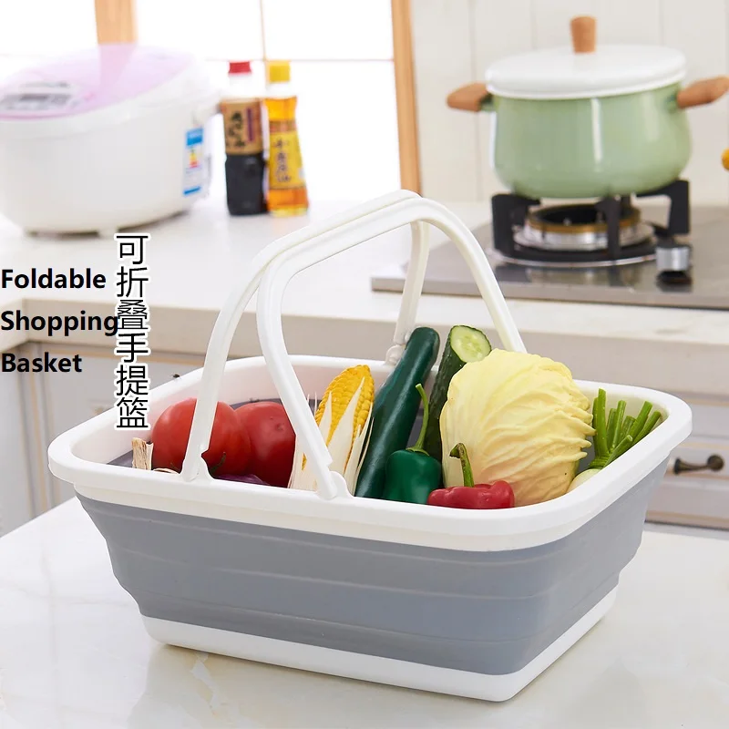 Креативная Складная домашнее хранилище корзина Кухня овощей умывальником