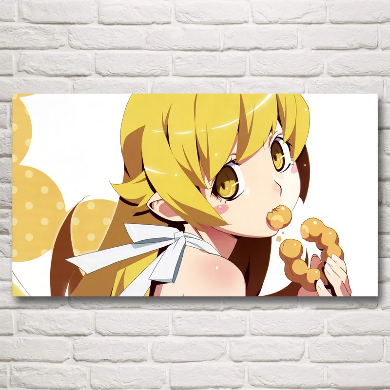 FOOCAME Monogatari серия Аниме Девушки Искусство Шелковые Плакаты и печать украшение дома настенные картины для гостиной 20x36 дюймов - Цвет: 004