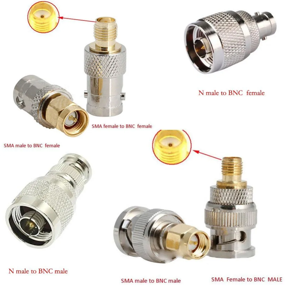 SMA RF адаптер 20 комплект N Тип к SMA BNC к SMA TNC к SMA RF Разъемы адаптер