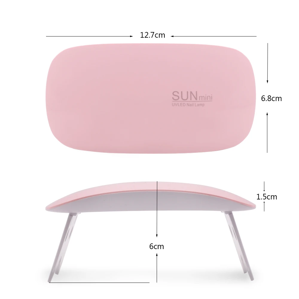 6 Вт SUNmini USB лампа УФ светодиодная для сушки ногтей лак Портативный кабель женщин