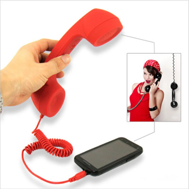 Креативный ретро 3 5 мм телефонная трубка мини-микрофон динамик телефонный звонок