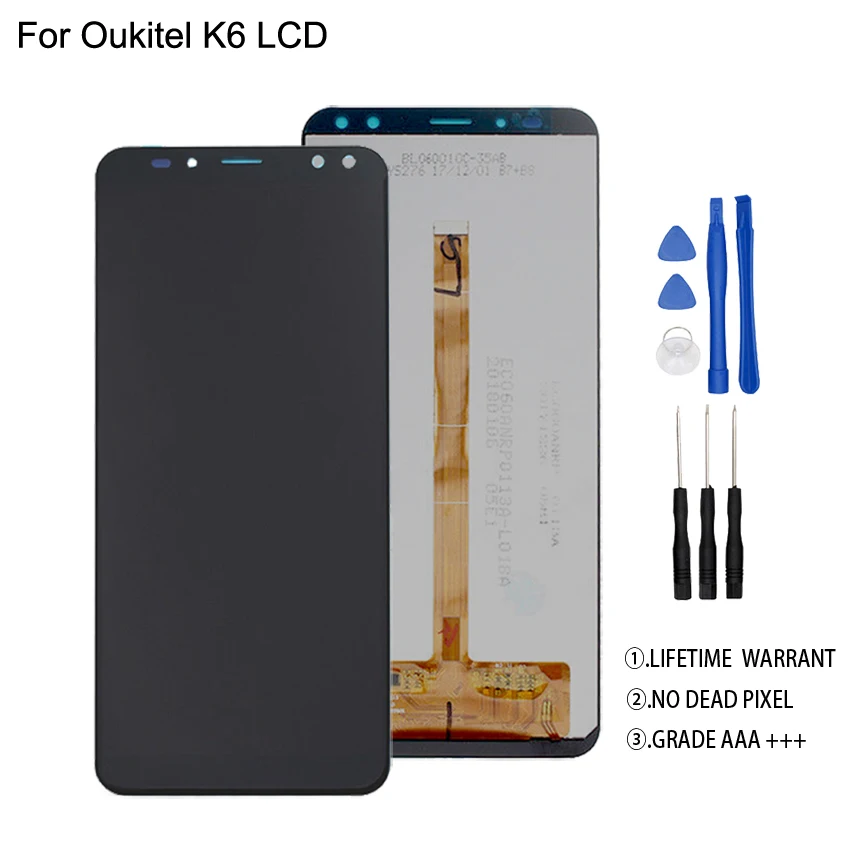 Оригинальный Для Oukitel K6 ЖК-дисплей Дисплей Сенсорный экран Замена для Экран