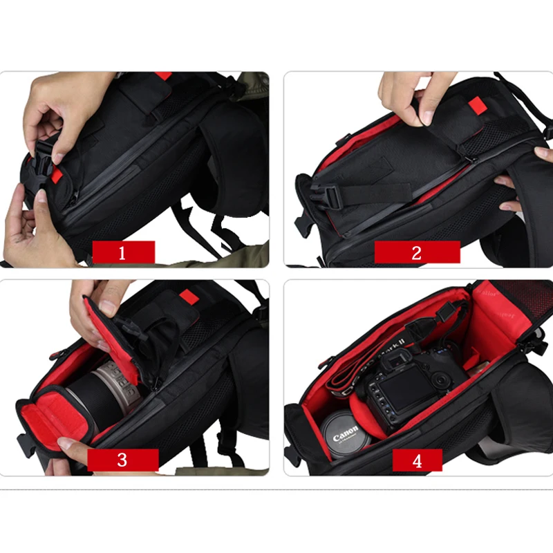 Jealiot треугольная упаковка Водонепроницаемая дорожная DSLR сумка на плечо для