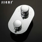 Настенный Круглый смеситель для душа JIENI, кран с регулирующим клапаном и Термостатической ручкой 5525