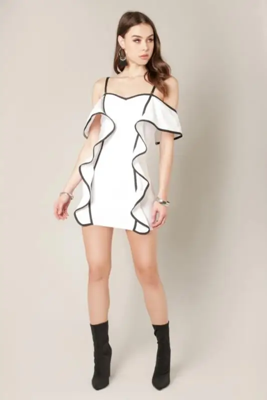 Блестящие Красота 2018 Новая мода без бретелек пикантные тонкие морщинки пакет