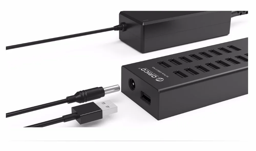 ORICO usb-хаб 16 портов промышленные USB2.0 концентраторы USB Дубликатор с 12V2A адаптер питания для Apple Macbook Air ноутбук ПК планшет