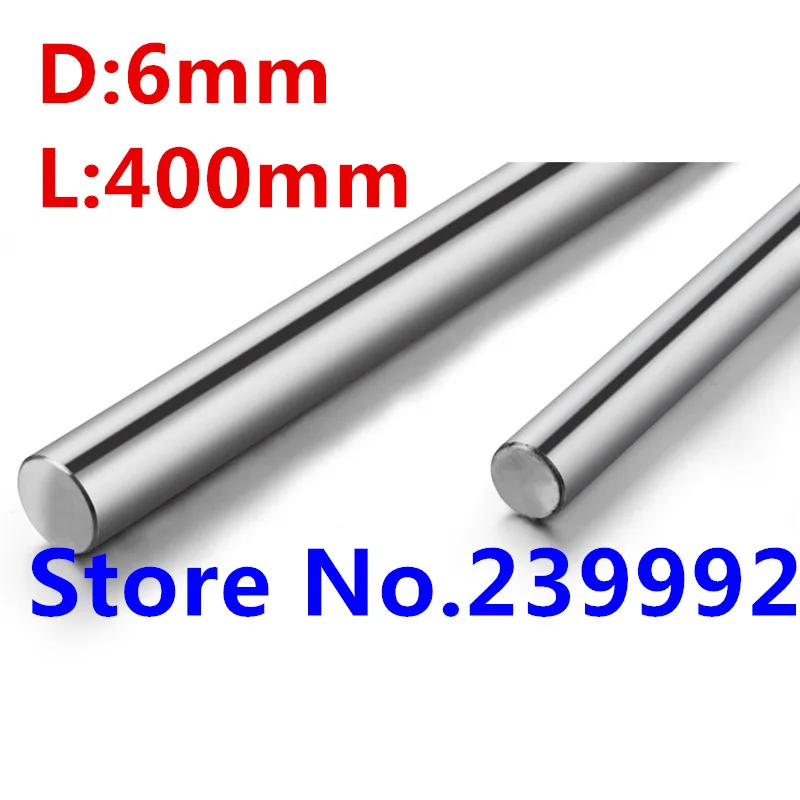 

4pcs linear shaft 6mm diameter 400mm long harden linear rod round shaft chrome plated for CNC parts