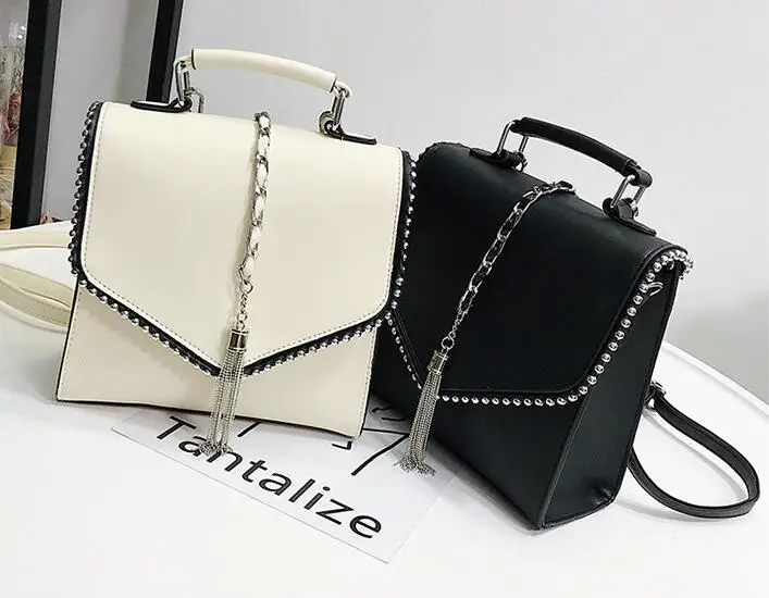 Fashion Leather Backpacks for Teenage Girls Bolsa Feminina Mochila Small Ear Women Backpack Tassel Shoulder Bags School Backpack