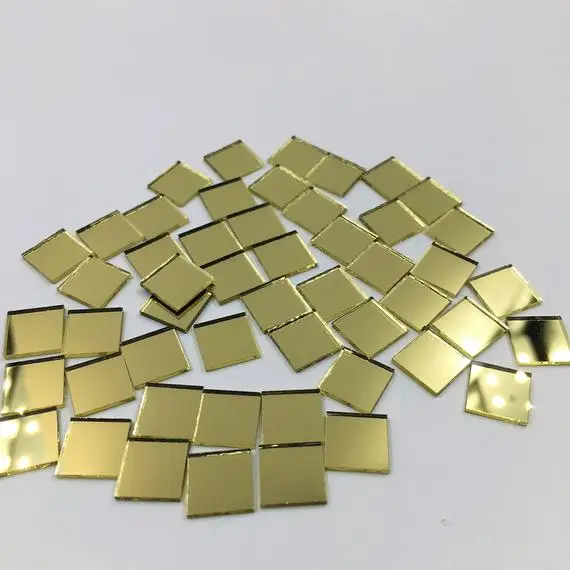 MEYA 2x2 см мини квадратные стеклянные зеркала мозаичная плитка 2 квадратная