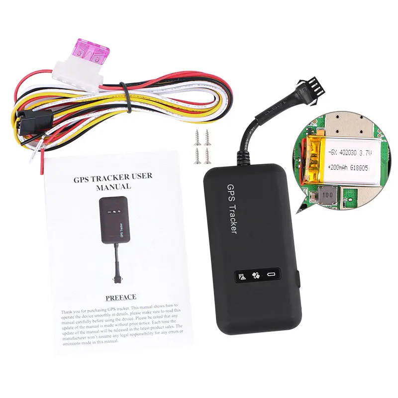 With Bat No Relay Для мобильного телефона 2G GSM Автомобильный gps трекер TK110 реле отрезать мазута GT02D мини gps трекер автомобиля Аварийная сигнализация, отслеживающая движение отслеживание в реальном времени через бесплатное приложение - Цвет: With Bat No Relay