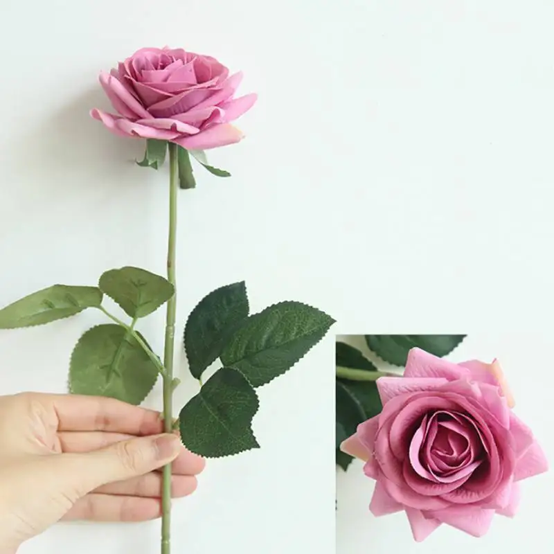 8 1 шт. DIY бархатный Шелковый цветок французский романтический Искусственный цветок розы для вечерние украшения для дома, свадьбы, праздника - Цвет: 8