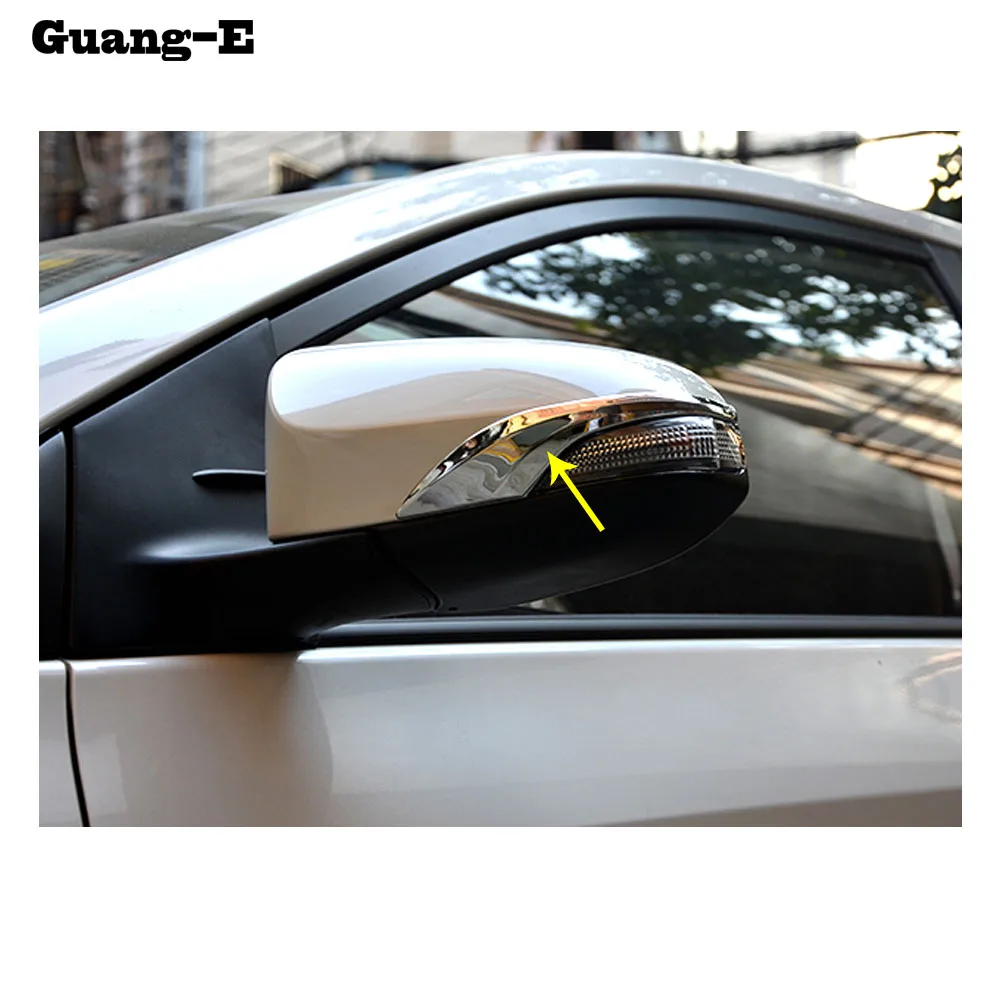 2 шт. хромированные полосы для бокового зеркала заднего вида Toyota Corolla Altis 2014 2015