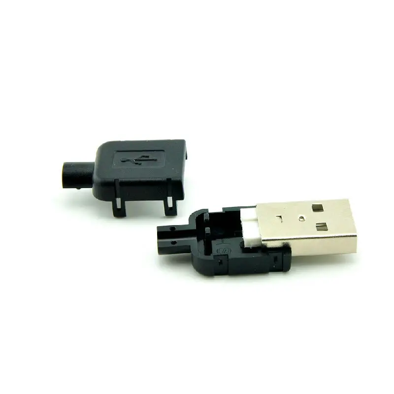 10 шт. USB Мужской головная повязка пластиковый корпус из трех частей зарядное
