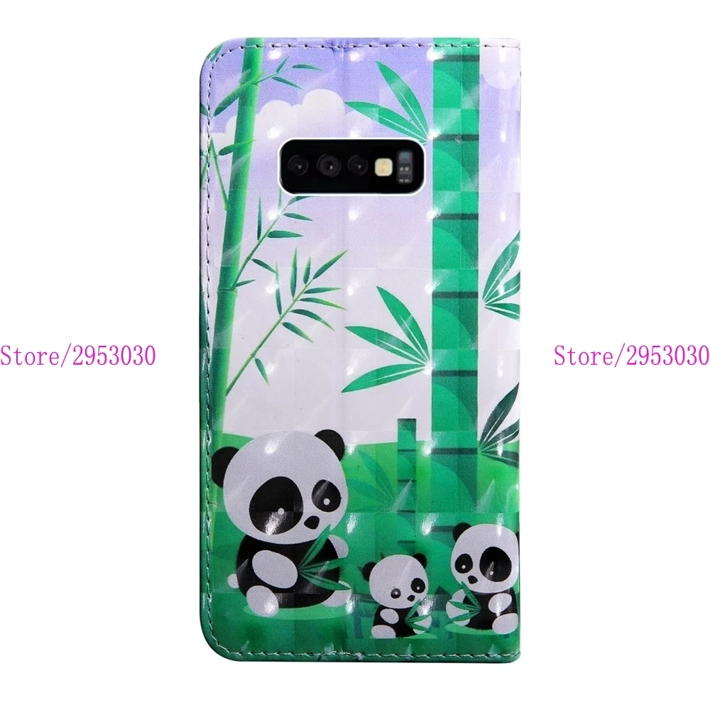Кожаный чехол для Samsung Galaxy S10 S 10 с 3D рисунком чехол-книжка galaxy | Мобильные телефоны
