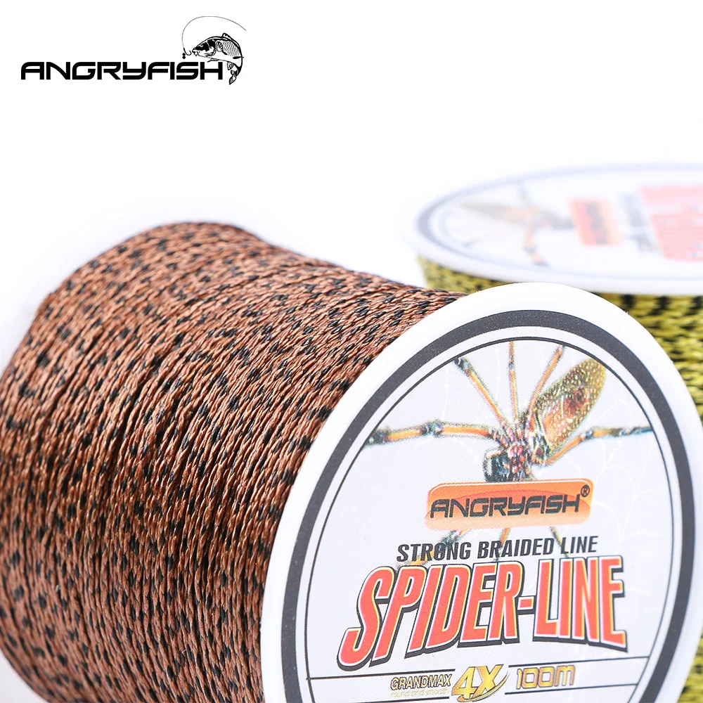 Angryfish 5 шт распродажа 4 нити 100 м PE плетеная леска 110yds супер прочная