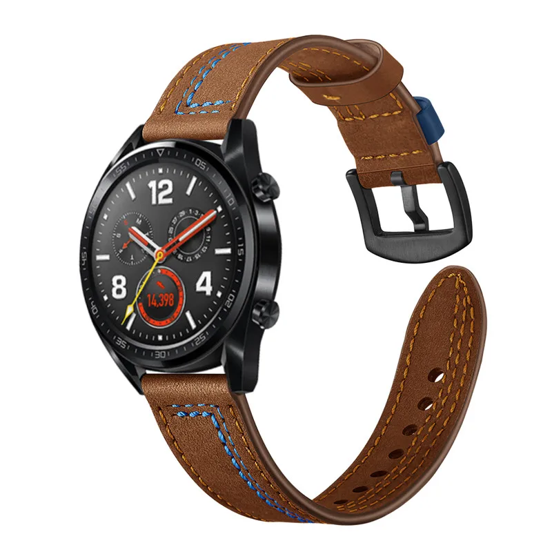 Для huawei часы GT/GT2 46 мм/Honor magic dearm кожаный ремешок smart Watch спортивный ремешок для Galaxy watch 46 мм