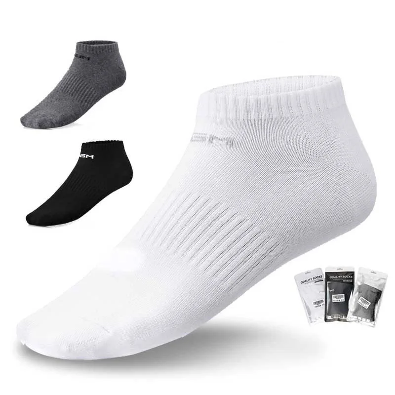 

Оптовая продажа, однотонные дышащие хлопковые носки для активного отдыха, походов, велоспорта, гольфа, тенниса, баскетбола, йоги для мужчин