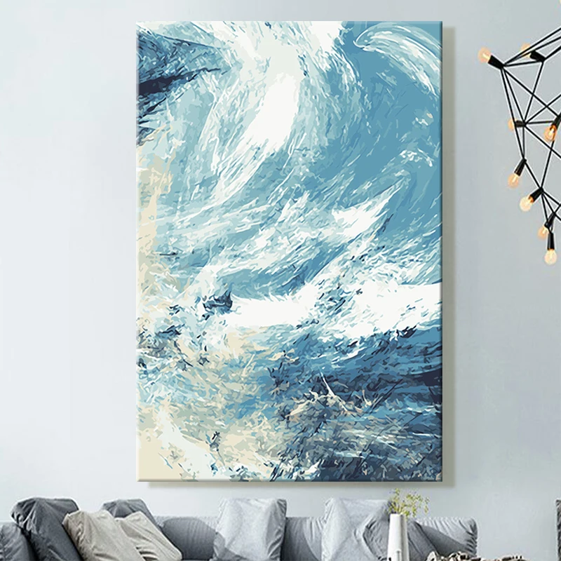 paint by number art painting numbers abstract characteristic personality thinking Living room decorative hanging | Дом и сад
