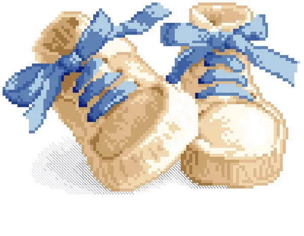 Bobo Cross Stitch Sets For Embroidery Kits High Quality Fabric DMC Cotton Thread DIY Needlework 14CT 16CT 18CT Baby shoes series | Дом и сад