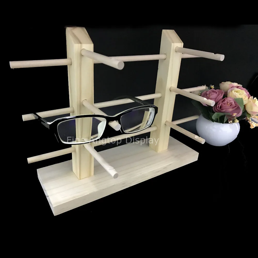 

3 Tier Wood Sunglasses Display Rack Eyewear Display up to 6 glasses Stand Holder