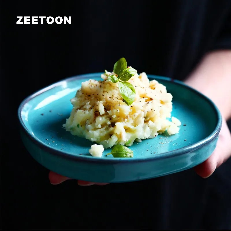 Винтажная керамическая тарелка 6 дюймов для завтрака десерта торта домашняя