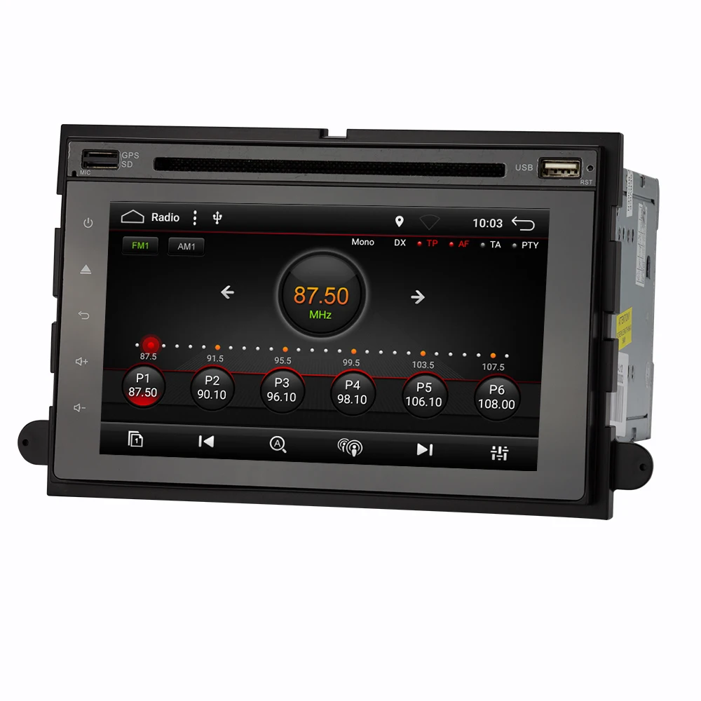 Eunavi автомобильный DVD 2 din радио для Ford 500/F150/Explorer/Edge/Expedition/Mustang/fusion/frestyle 8 ядер 2G + 32G