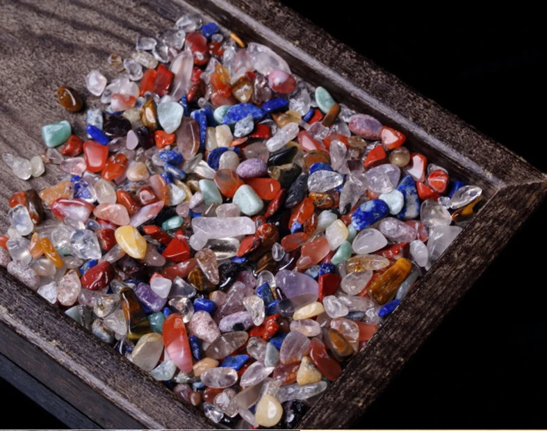 50 г/лот натуральный смешанный Цветной Кварцевый камень Гравий образец целебный