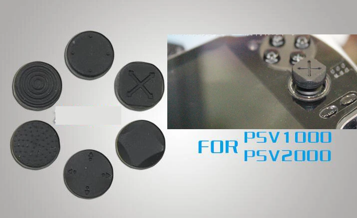 A set 6 In 1 Protective Button Pad Kit Silicone Grip Analog D-Pad Joystick Cap Cover For Sony PS Vita PSV Console 1000 / 2000 |