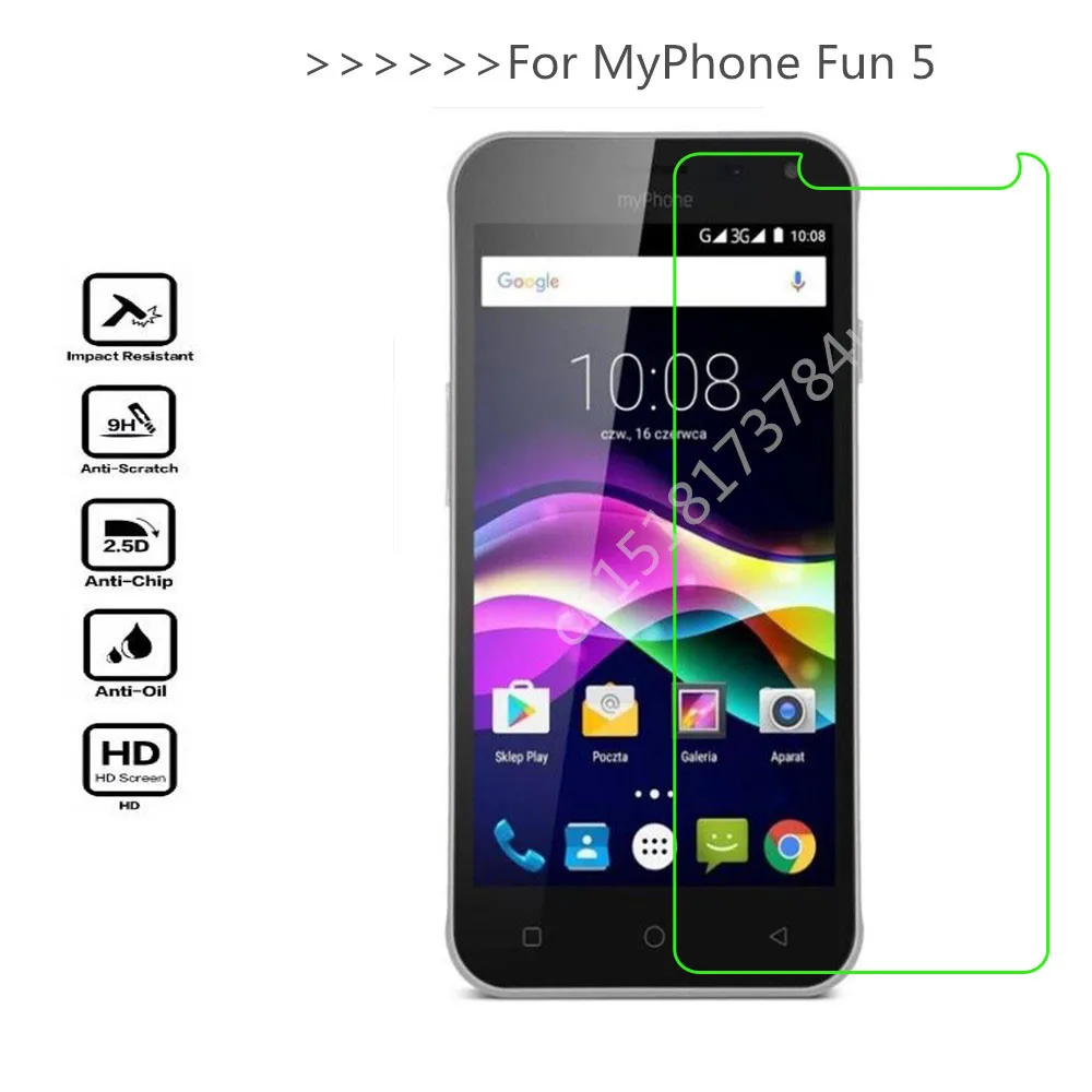 2.5D Закаленное стекло для MyPhone Fun 5 Защитная пленка 9 H Взрывозащищенный ЖК экран