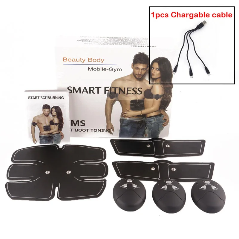 

Smart EMS Electric Pulse Fitness Stimulator Trainer Treatment Massager Abdominal Muscle Trainer Wireless Sports Exerciser