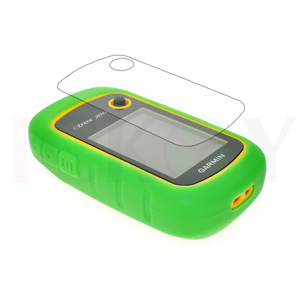 Ручной силиконовый резиновый защитный чехол ICKOY с GPS зеленый + ЖК экран для Garmin eTrex