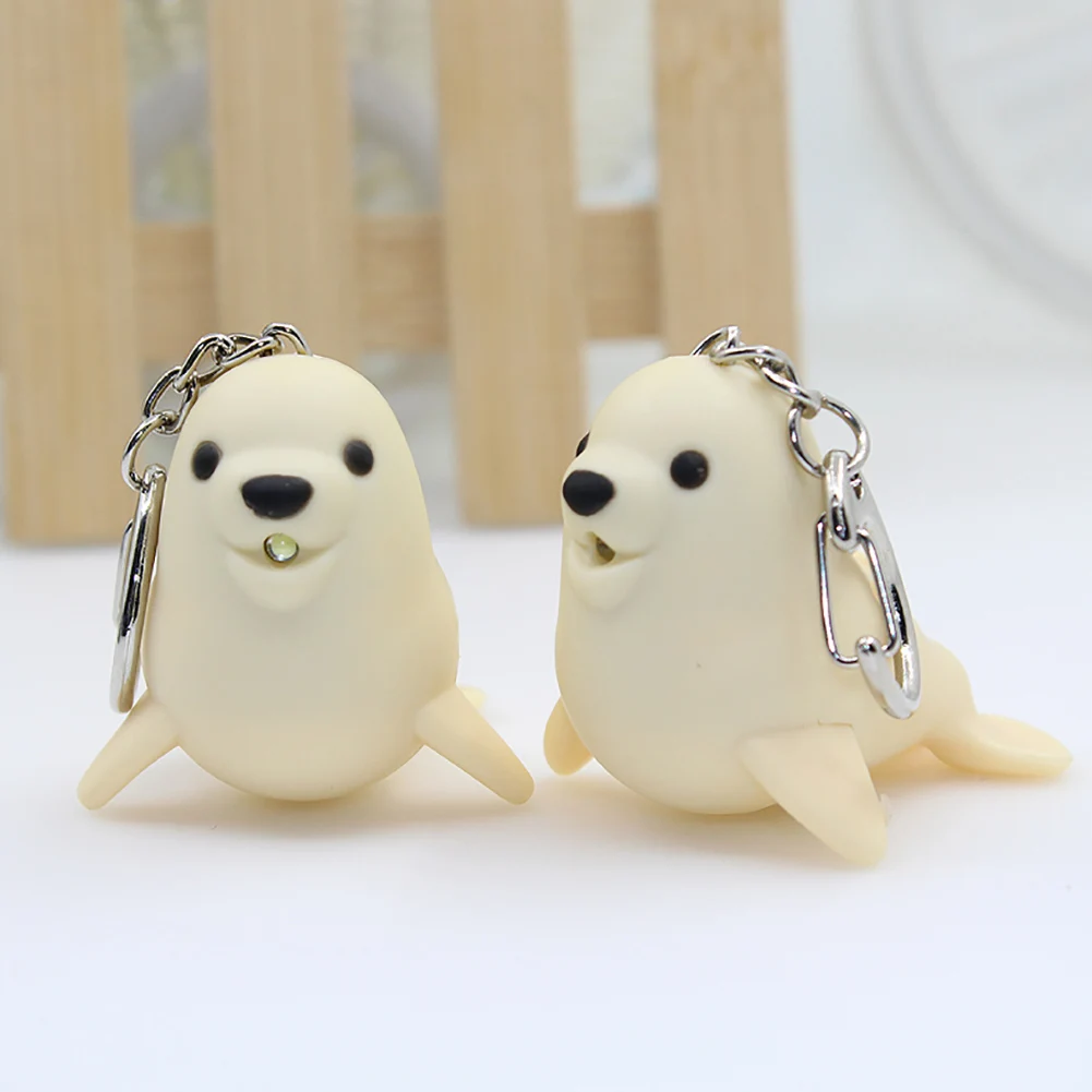 Прекрасный LED Звук морской лев кулон брелок Декор цепочка подвесное украшение |