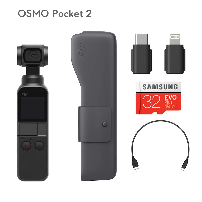 OSMO-Pocket 2 DJI Osmo карман 3-осевая стабилизированная селфи! Успей купить! интеллигентая(ый) съемки и легкий и Портативный 140-min Срок службы батареи - Цвет: OSMO-Pocket 2
