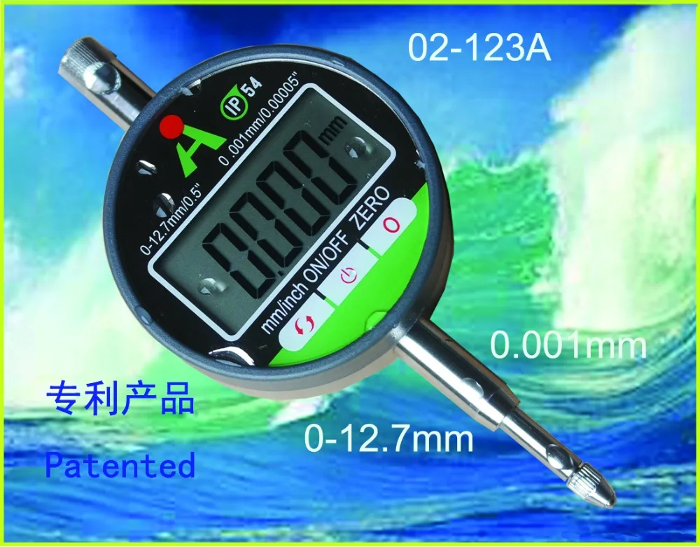 Микрон цифровой индикатор стрелочный 0.001 мм 0 12.7 02 123A|dial indicator 0.001mm|digital dial 0.001mmdigital |