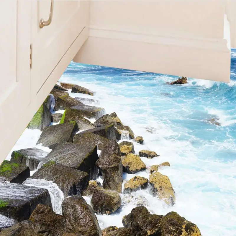 50x70 см ПВХ Кухня Ванная комната съемный водонепроницаемый стикер стены 3D эффект Пол Стикер