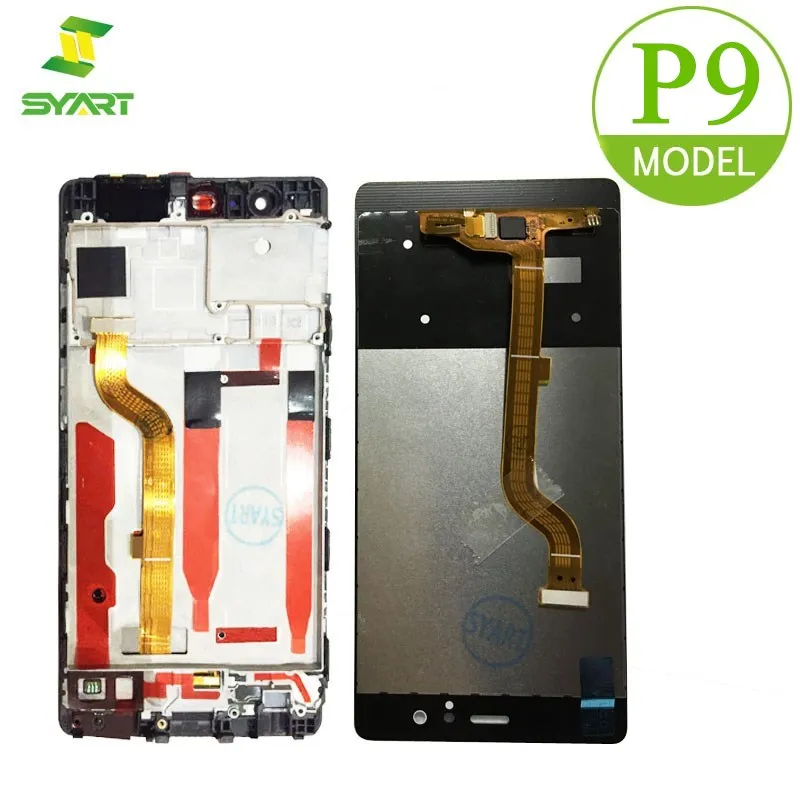 ЖК дисплей для Huawei P9 дигитайзер сенсорного экрана в сборе с рамкой + Бесплатные