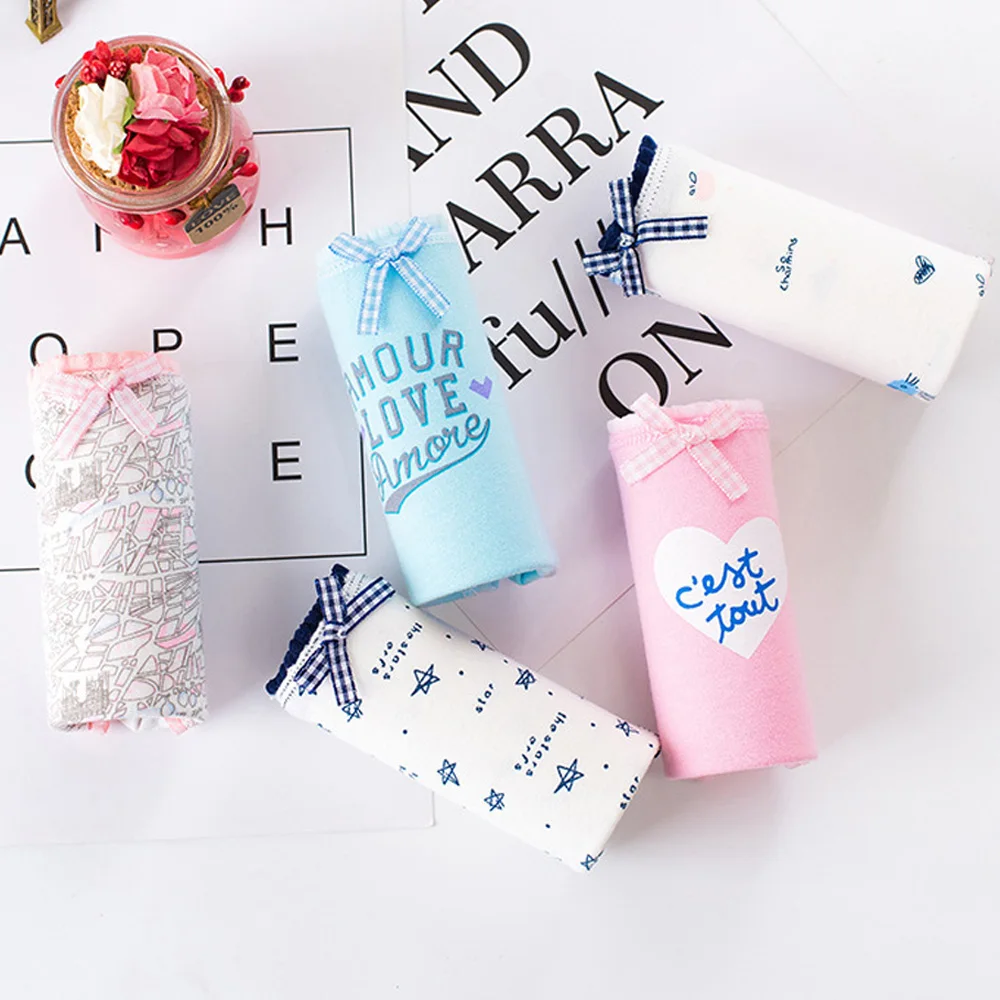 La MaxPa женские хлопковые трусики в полоску с принтом женское нижнее белье для