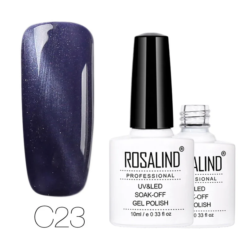 C23 ROSALIND гель 1S 3D кошачий глаз Гель-лак для ногтей магнитный эффект цветной гель для ногтей впитывающий лак УФ-гель для ногтей - Цвет: C23